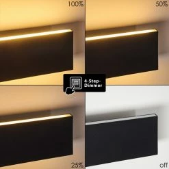 Hofstein Obion Wandleuchte LED Schwarz, 2-flammig -Wandleuchten Verkaufsgeschäft obion wandleuchte h3307915 3