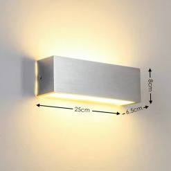 Hofstein Olbia Wandleuchte LED Aluminium, 1-flammig -Wandleuchten Verkaufsgeschäft olbia wandleuchte h377 10