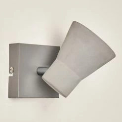 Hofstein Osco Wandleuchte LED Grau, 1-flammig -Wandleuchten Verkaufsgeschäft osco wandleuchte h3264164 do1 5