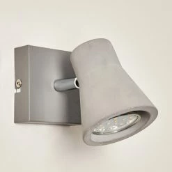 Hofstein Osco Wandleuchte LED Grau, 1-flammig -Wandleuchten Verkaufsgeschäft osco wandleuchte h3264164 do1 8