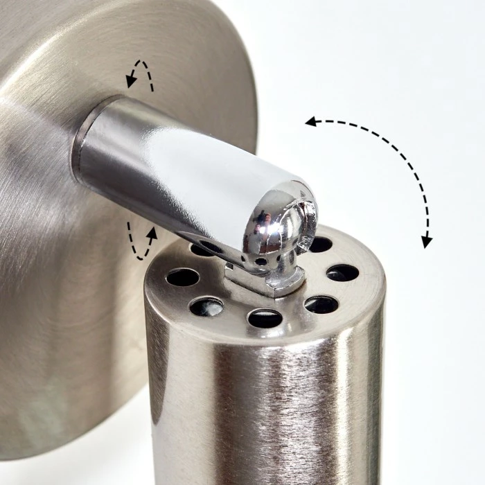 Hofstein Oula Wandleuchte LED Nickel-Matt, 1-flammig 6 Hofstein Oula Wandleuchte LED Nickel-Matt, 1-flammig – Bild 6