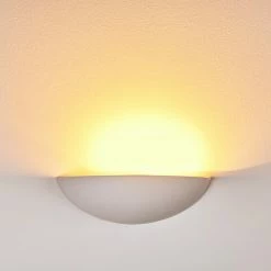 Hofstein Ovalle Wandleuchte Weiß, 1-flammig -Wandleuchten Verkaufsgeschäft ovalle wandleuchte h3266380 do4 14