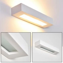 Hofstein Paglia Wandleuchte Weiß, 2-flammig