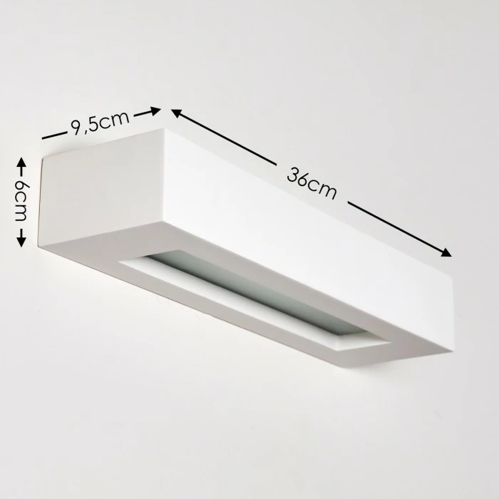 Hofstein Paglia Wandleuchte Weiß, 2-flammig 2 Hofstein Paglia Wandleuchte Weiß, 2-flammig – Bild 2