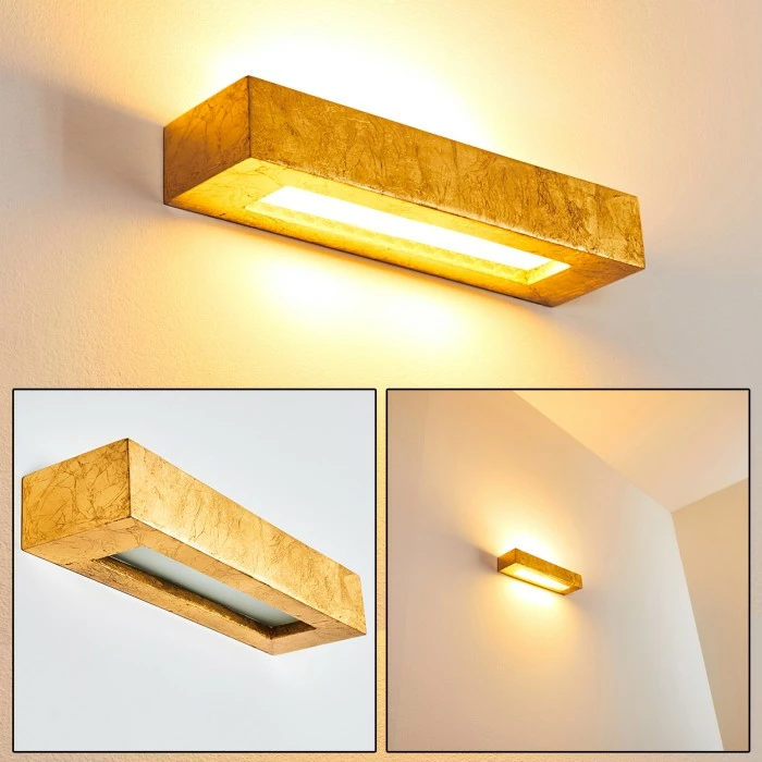 Hofstein Paglia Wandleuchte Gold, 2-flammig 1 Hofstein Paglia Wandleuchte Gold, 2-flammig