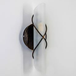 Hofstein Palma Wandleuchte Schwarz, Edelstahl, Weiß, 1-flammig -Wandleuchten Verkaufsgeschäft palma wandleuchte h167800 2