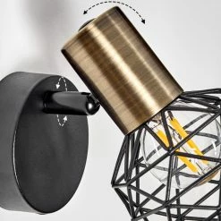 Hofstein Palmira Wandleuchte Messing, Schwarz, 1-flammig -Wandleuchten Verkaufsgeschäft palmira wandleuchte h3384275 2