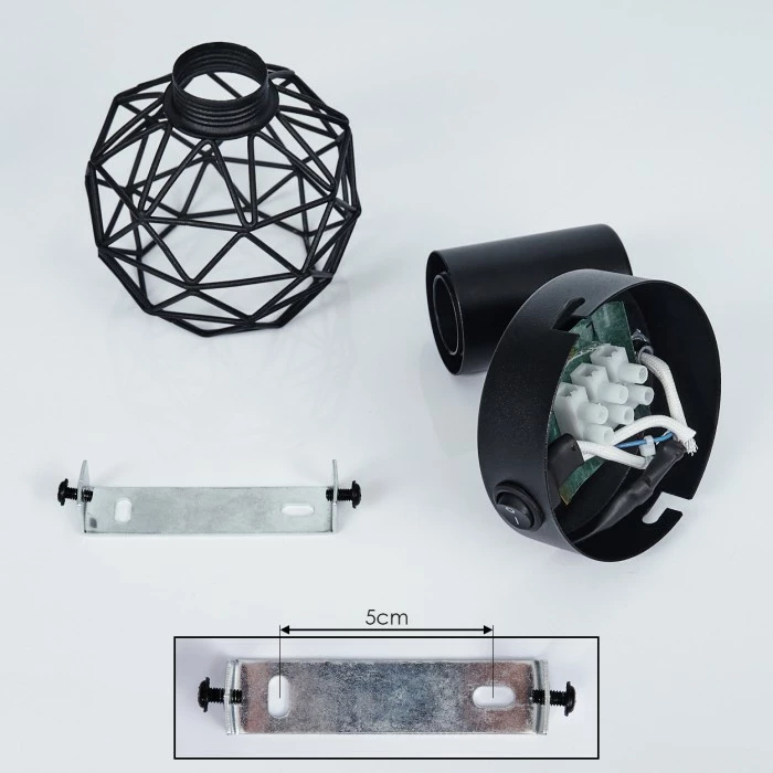 Hofstein Palmira Wandleuchte Schwarz, 1-flammig 5 Hofstein Palmira Wandleuchte Schwarz, 1-flammig – Bild 5