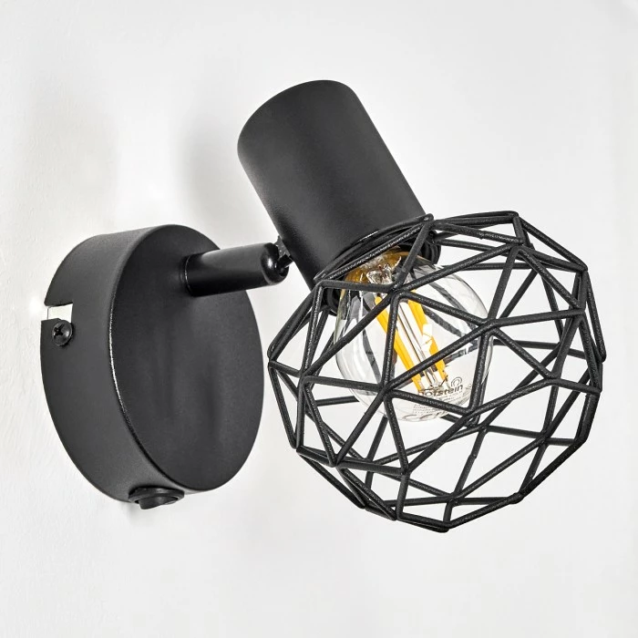 Hofstein Palmira Wandleuchte Schwarz, 1-flammig 8 Hofstein Palmira Wandleuchte Schwarz, 1-flammig – Bild 8