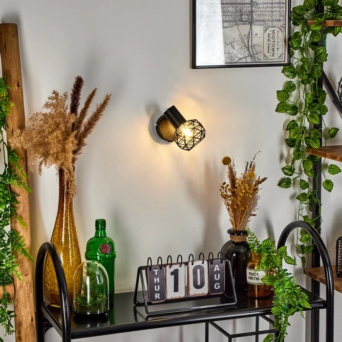 Hofstein Palmira Wandleuchte Schwarz, 1-flammig 9 Hofstein Palmira Wandleuchte Schwarz, 1-flammig – Bild 9