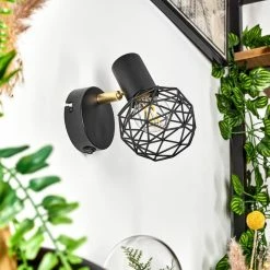 Hofstein Palmira Wandleuchte Schwarz, Gold, 1-flammig -Wandleuchten Verkaufsgeschäft palmira wandleuchte h3384336 11