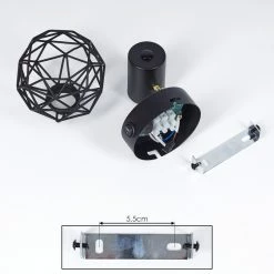 Hofstein Palmira Wandleuchte Schwarz, Gold, 1-flammig -Wandleuchten Verkaufsgeschäft palmira wandleuchte h3384336 4