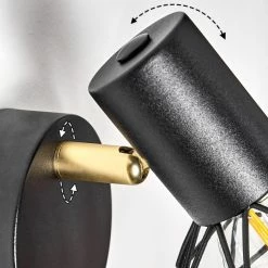 Hofstein Palmira Wandleuchte Schwarz, Gold, 1-flammig -Wandleuchten Verkaufsgeschäft palmira wandleuchte h3384336 5