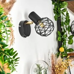 Hofstein Palmira Wandleuchte Schwarz, Gold, 1-flammig -Wandleuchten Verkaufsgeschäft palmira wandleuchte h3384336 9