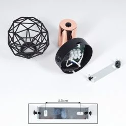 Hofstein Palmira Wandleuchte Schwarz, Kupferfarben, 1-flammig 14 Hofstein Palmira Wandleuchte Schwarz, Kupferfarben, 1-flammig -Wandleuchten Verkaufsgeschäft palmira wandleuchte h3384367 4