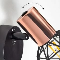 Hofstein Palmira Wandleuchte Schwarz, Kupferfarben, 1-flammig 15 Hofstein Palmira Wandleuchte Schwarz, Kupferfarben, 1-flammig -Wandleuchten Verkaufsgeschäft palmira wandleuchte h3384367 5