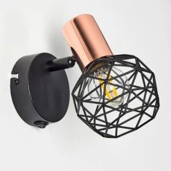 Hofstein Palmira Wandleuchte Schwarz, Kupferfarben, 1-flammig 17 Hofstein Palmira Wandleuchte Schwarz, Kupferfarben, 1-flammig -Wandleuchten Verkaufsgeschäft palmira wandleuchte h3384367 7