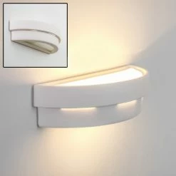 Hofstein Panicale Wandleuchte Weiß, 1-flammig