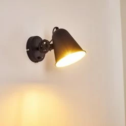 Hofstein Pany Wandleuchte Schwarz, 1-flammig -Wandleuchten Verkaufsgeschäft pany wandleuchte h3282793 do1 2