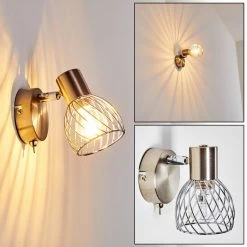 Hofstein Parado Wandleuchte Nickel-Matt, 1-flammig -Wandleuchten Verkaufsgeschäft parado wandleuchte h3095171 do1 18