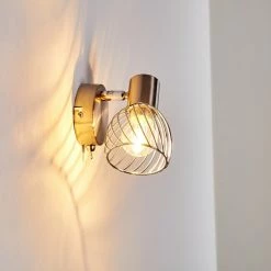 Hofstein Parado Wandleuchte Nickel-Matt, 1-flammig -Wandleuchten Verkaufsgeschäft parado wandleuchte h3095171 do1 7