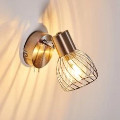 Hofstein Parado Wandleuchte Nickel-Matt, 1-flammig -Wandleuchten Verkaufsgeschäft parado wandleuchte h3095171 do1 9