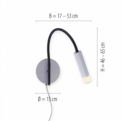 Paul Neuhaus Leuchten Paul Neuhaus PURE-GEMIN Wandleuchte LED Schwarz, Aluminium, 1-flammig -Wandleuchten Verkaufsgeschäft paul neuhaus pure gemin wandleuchte 9012 95 8