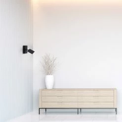 Paul Neuhaus Leuchten Paul Neuhaus PURE-MIRA Wandleuchte LED Schwarz, 2-flammig, Fernbedienung