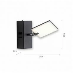 Paul Neuhaus Leuchten Paul Neuhaus PURE-MIRA Wandleuchte LED Schwarz, 2-flammig, Fernbedienung -Wandleuchten Verkaufsgeschäft paul neuhaus pure mira wandleuchte 9353 18 6