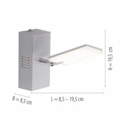 Paul Neuhaus Leuchten Paul Neuhaus PURE-MIRA Wandleuchte LED Aluminium, 1-flammig, Fernbedienung -Wandleuchten Verkaufsgeschäft paul neuhaus pure mira wandleuchte 9353 95 8