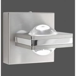 Paul Neuhaus Q-Serie Paul Neuhaus Q-Fisheye Wandleuchte LED Edelstahl, 2-flammig, Fernbedienung, Farbwechsler -Wandleuchten Verkaufsgeschäft paul neuhaus q fisheye wandleuchte 9115 55 17