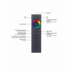 Paul Neuhaus Q-Serie Paul Neuhaus Q-TETRA MASTER Wandleuchte LED Nickel-Matt, 1-flammig, Fernbedienung, Farbwechsler -Wandleuchten Verkaufsgeschäft paul neuhaus q tetra master wandleuchte 6831 95 8