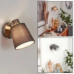 Hofstein Peralonso Wandleuchte Nickel-Matt, 1-flammig