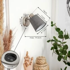 Hofstein Peralonso Wandleuchte Nickel-Matt, 1-flammig -Wandleuchten Verkaufsgeschäft peralonso wandleuchte h3579589 3