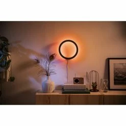 Philips Leuchten Philips Hue Ambiance White & Color Sana Wandleuchte LED Schwarz, 1-flammig, Farbwechsler -Wandleuchten Verkaufsgeschäft philips hue ambiance white color sana wandleuchte 8718696174531 4