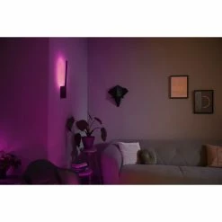 Philips Leuchten Philips Hue White & Col. Amb. Liane Wandleuchte LED Schwarz, 1-flammig, Farbwechsler -Wandleuchten Verkaufsgeschäft philips hue white col amb liane wandleuchte 8719514343429 5