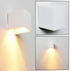 Hofstein Piceno Wandleuchte Wei&szlig;, 1-flammig