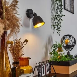 Hofstein Pistrino Wandleuchte Chrom, Schwarz, 1-flammig -Wandleuchten Verkaufsgeschäft pistrino wandleuchte h3017852 10