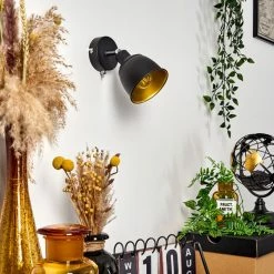 Hofstein Pistrino Wandleuchte Chrom, Schwarz, 1-flammig -Wandleuchten Verkaufsgeschäft pistrino wandleuchte h3017852 13