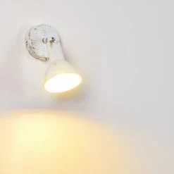 Hofstein Polmak Wandspot Wei&szlig;, Gold, 1-flammig -Wandleuchten Verkaufsgeschäft polmak wandspot h3092323 do1 11