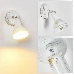 Hofstein Polmak Wandspot Wei&szlig;, Gold, 1-flammig -Wandleuchten Verkaufsgeschäft polmak wandspot h3092323 do1 18