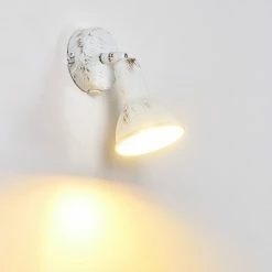 Hofstein Polmak Wandspot Wei&szlig;, Gold, 1-flammig -Wandleuchten Verkaufsgeschäft polmak wandspot h3092323 do1 2