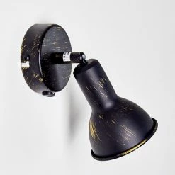 Hofstein Polmak Wandspot Schwarz-Gold, 1-flammig -Wandleuchten Verkaufsgeschäft polmak wandspot h3092347 do1 15