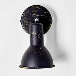 Hofstein Polmak Wandspot Schwarz-Gold, 1-flammig -Wandleuchten Verkaufsgeschäft polmak wandspot h3092347 do1 16