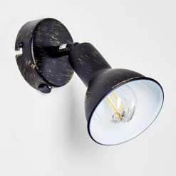 Hofstein Polmak Wandspot Schwarz-Gold, 1-flammig -Wandleuchten Verkaufsgeschäft polmak wandspot h3092347 do1 3