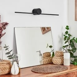 Hofstein Puharila Spiegelleuchte LED Schwarz, 1-flammig -Wandleuchten Verkaufsgeschäft puharila spiegelleuchte h3653685 4