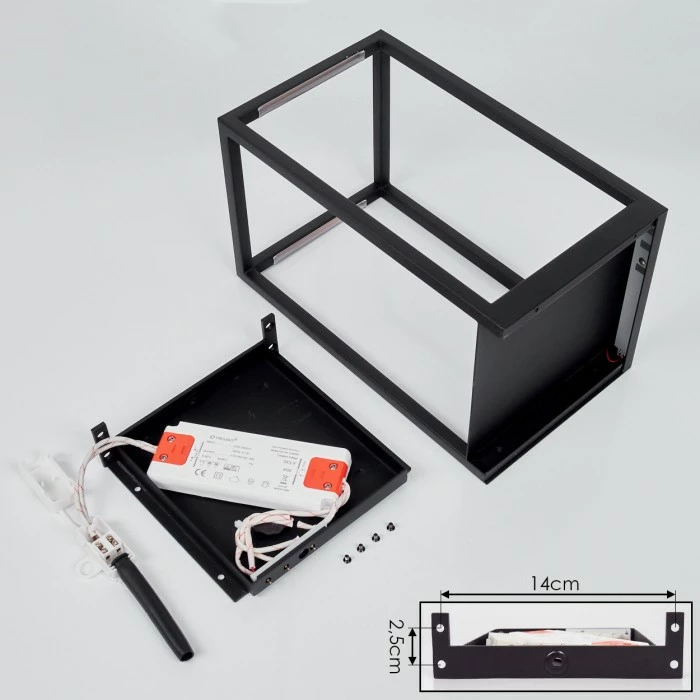 Hofstein Ranquille Wandleuchte LED Schwarz, Weiß, 2-flammig 5 Hofstein Ranquille Wandleuchte LED Schwarz, Weiß, 2-flammig – Bild 5