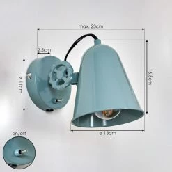 Hofstein Red Wandleuchte T&uuml;rkis, 1-flammig -Wandleuchten Verkaufsgeschäft red wandleuchte h3411445 3