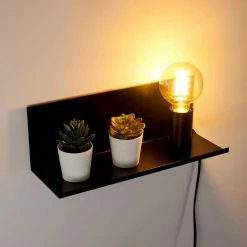 Hofstein Reftele Wandleuchte Schwarz, 1-flammig -Wandleuchten Verkaufsgeschäft reftele wandleuchte h3363201 2