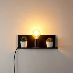 Hofstein Reftele Wandleuchte Schwarz, 1-flammig -Wandleuchten Verkaufsgeschäft reftele wandleuchte h3363201 6